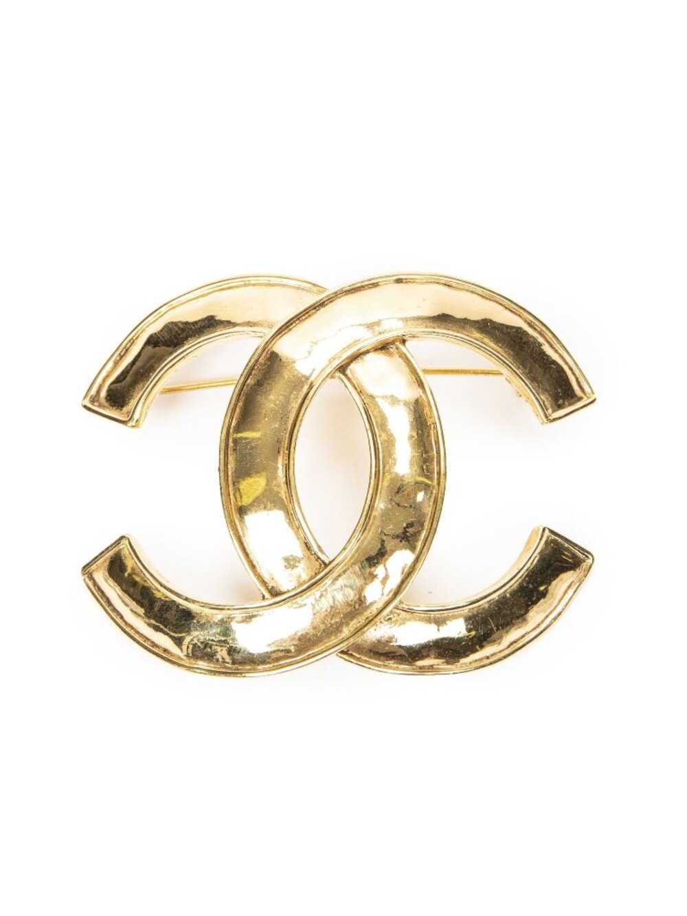 Chanel CC Iconic Dome Shape Mark Brooch Gold Plated